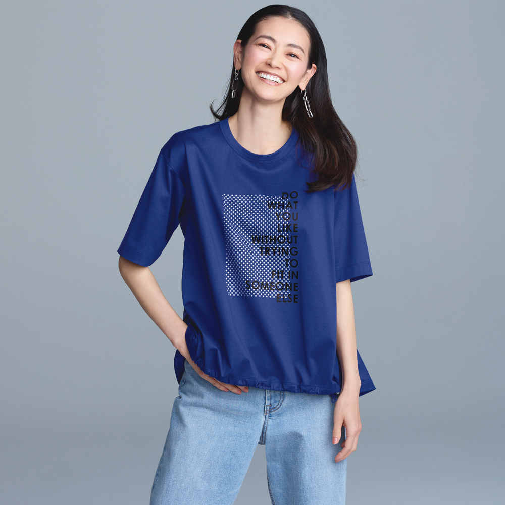 ロゴプリント Aライン Tシャツ UV対策ウェア UV 紫外線対策 A34902