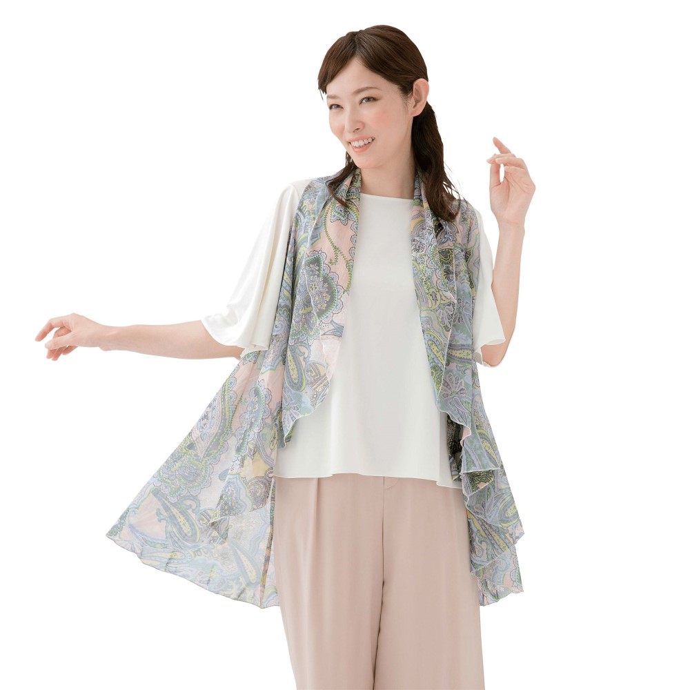 着やせ美人のスカーフベスト 通販 ディノス