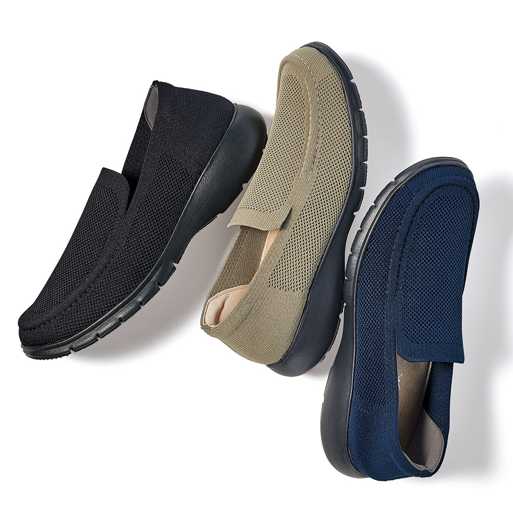 RakkuRakku/ラックラック 洗えるニットローファー コンフォートパンプス シューズ スニーカー コンフォートシューズ YA3006