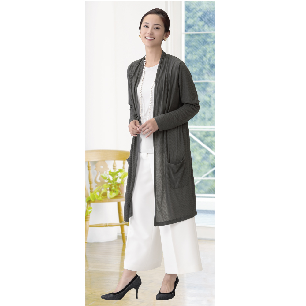 すらっと 日よけ ロングカーデ UV対策ウェア UV 紫外線対策 YA3504