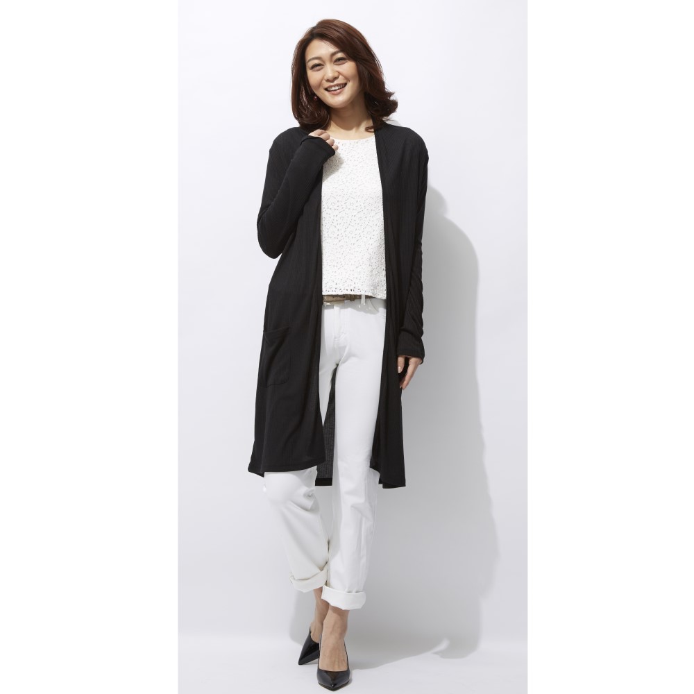 すらっと 日よけ ロングカーデ UV対策ウェア UV 紫外線対策 YA3504