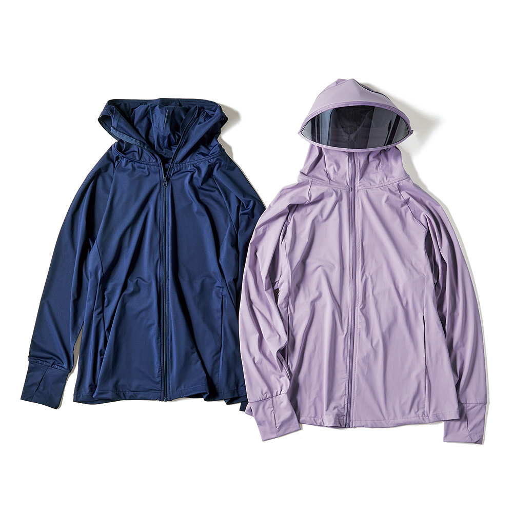 バイザー付き UVアクティブパーカー 機能性ウェア インナー 雑貨 YA3602