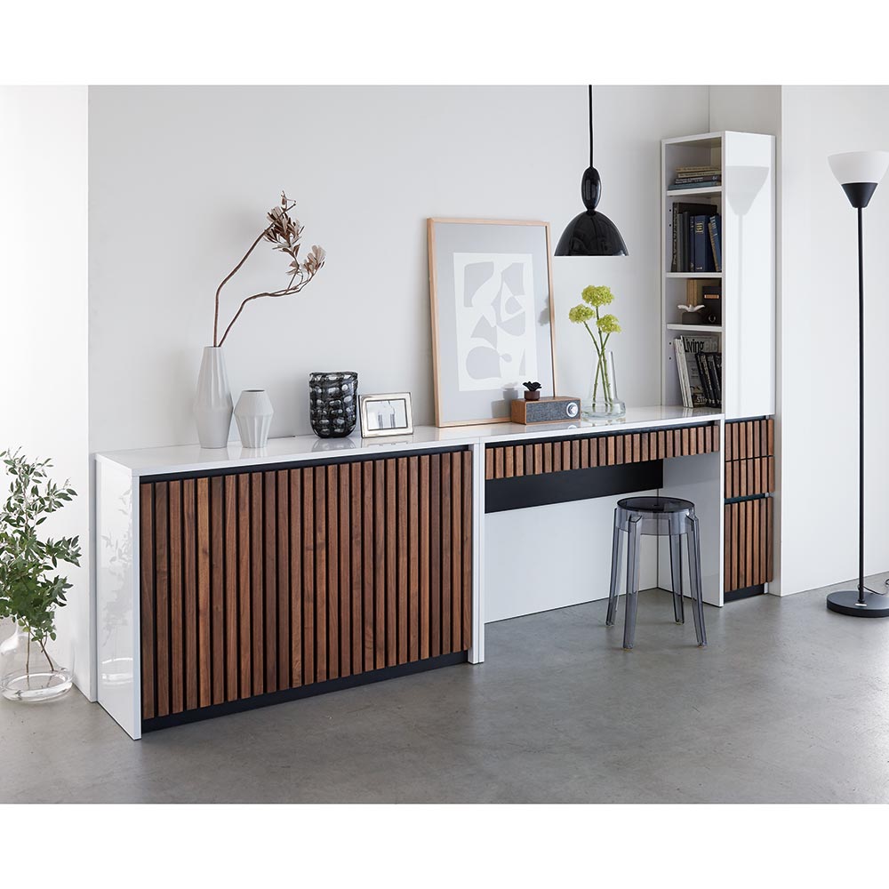 Xylo シロ ストライプシリーズ デスクサイドラック 通販 ディノス