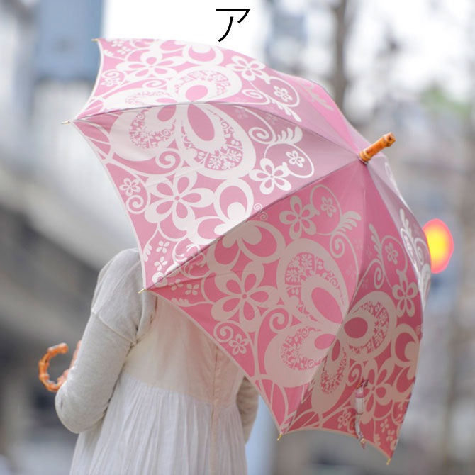 ふるさと納税 晴雨兼用長傘　kirie バラ柄　レッド 山梨県都留市 - 3