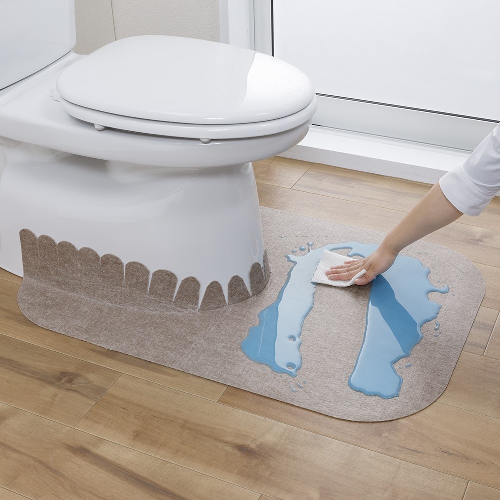 汚れが拭ける消臭トイレマット ロング無地 通販 ディノス