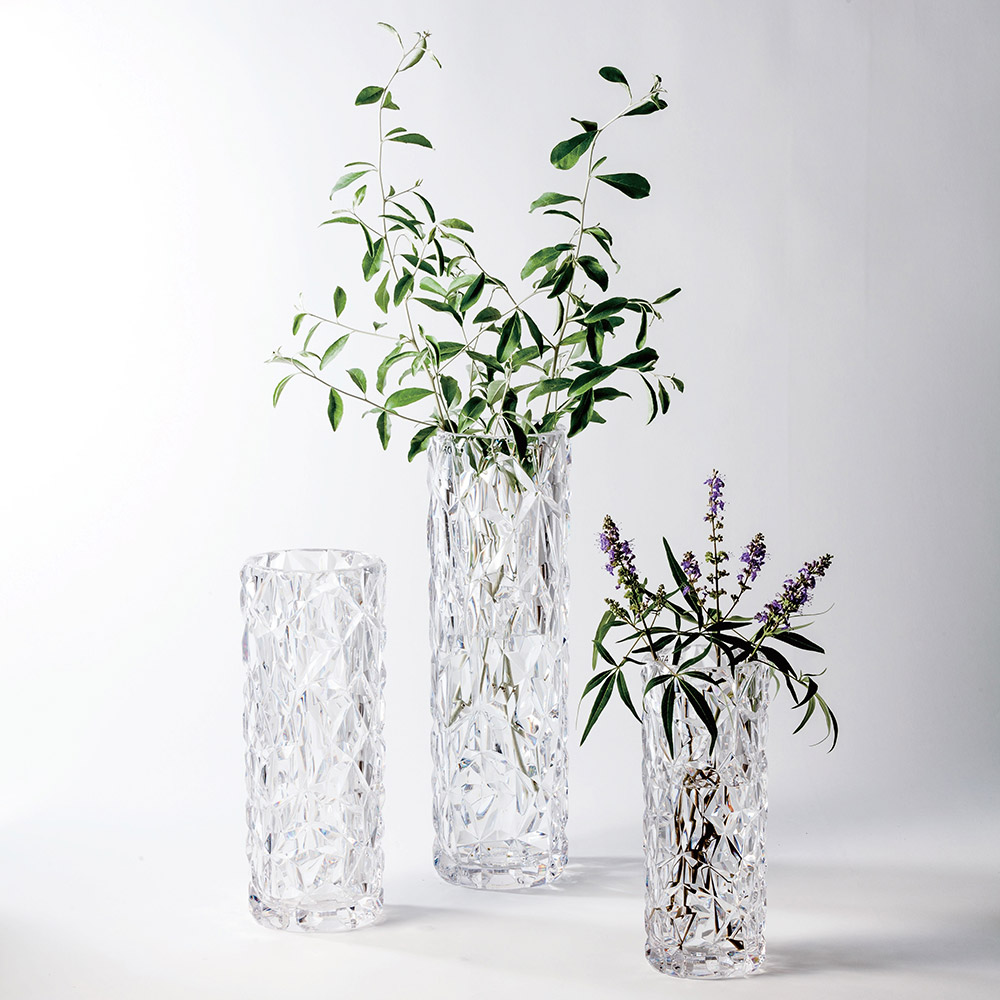 【美品】ガラス　花器　花瓶　銀色　インテリア　オブジェ　置物