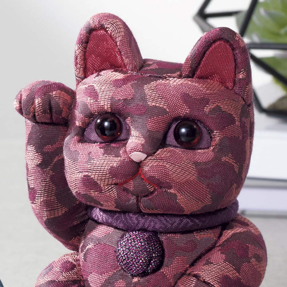 〈柿沼人形〉カモフラージュ柄招き猫 正月飾り 年中行事用品 季節商品 KR0119