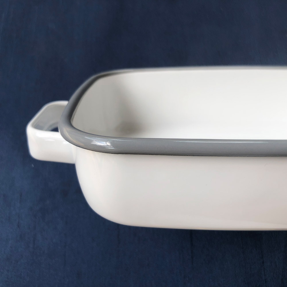 調理もできるホーロー容器 ホーローオーブンディッシュ1個 レクタングル 1.0L キャニスター 食品保存容器 保存容器 オイル KR0231