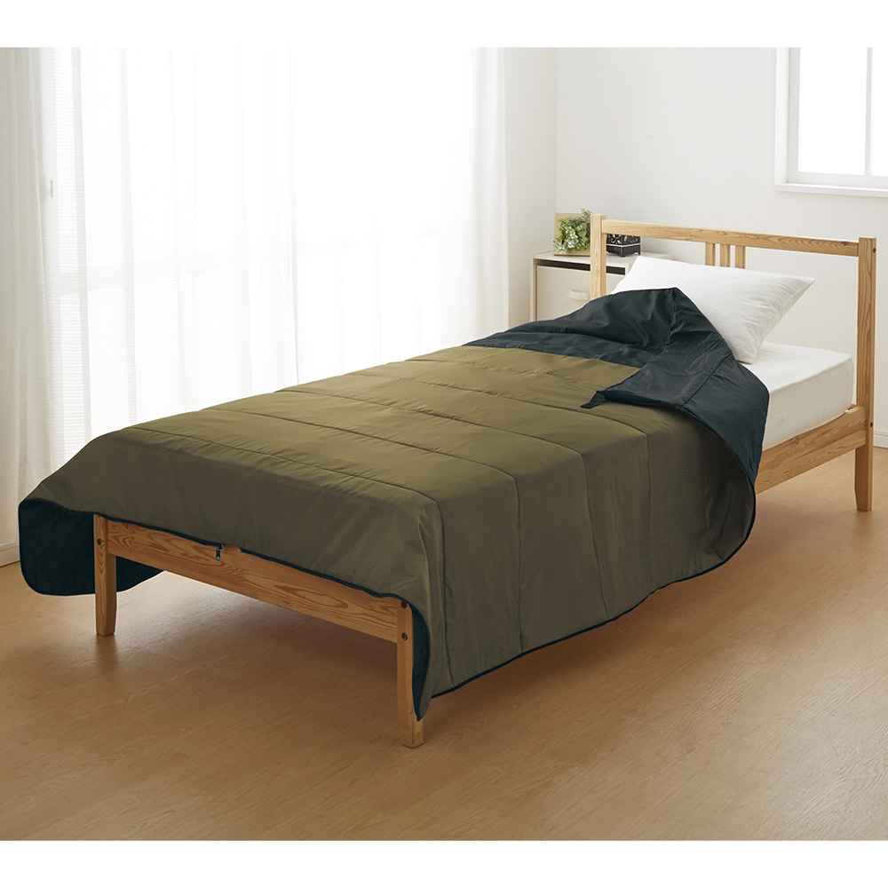 洗える寝袋コンパクト収納 カーキ 耐震グッズ 防災用品 防犯用品 KR0417