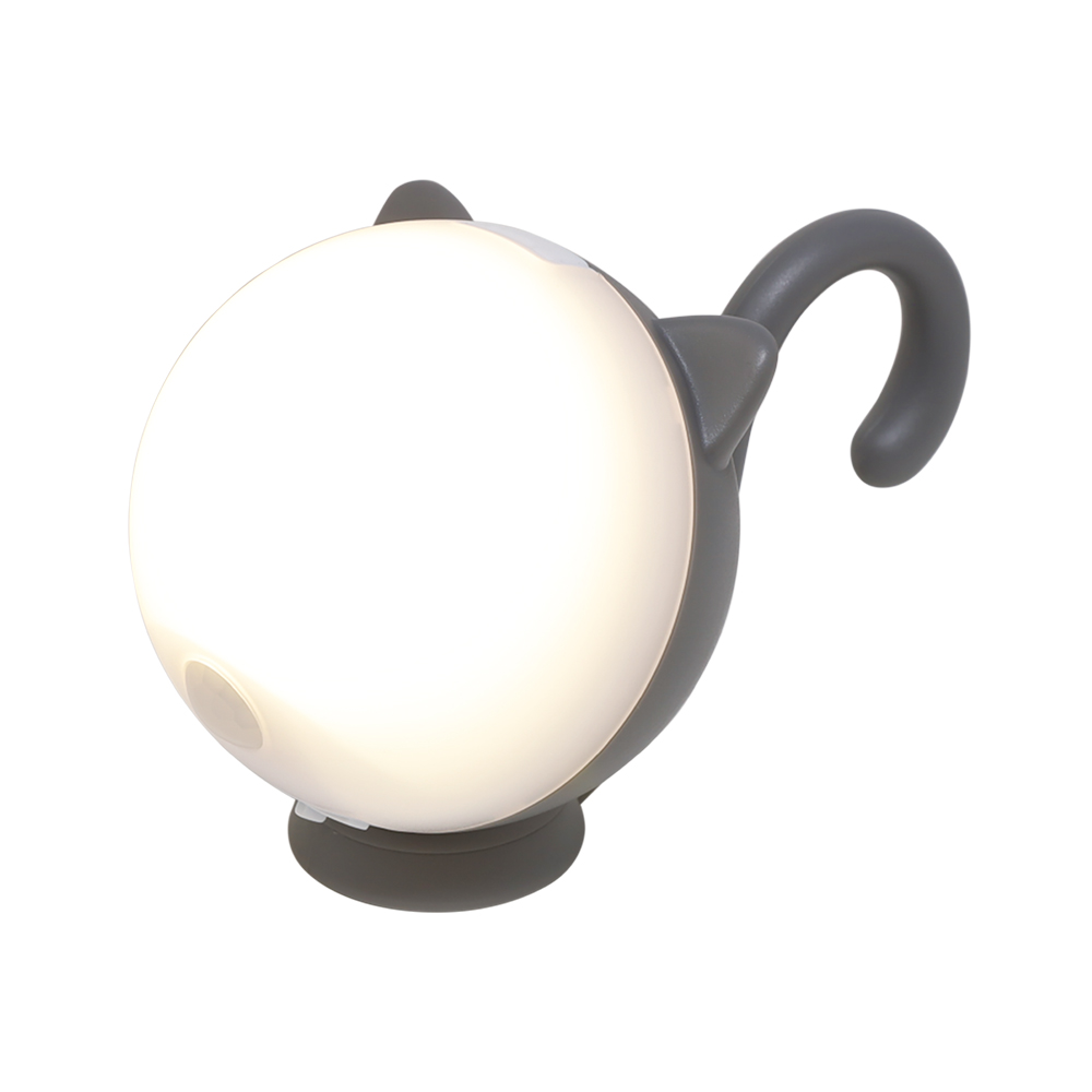 充電式まんまるねこちゃんセンサーライト 照明器具 ライト 時計 KR0420