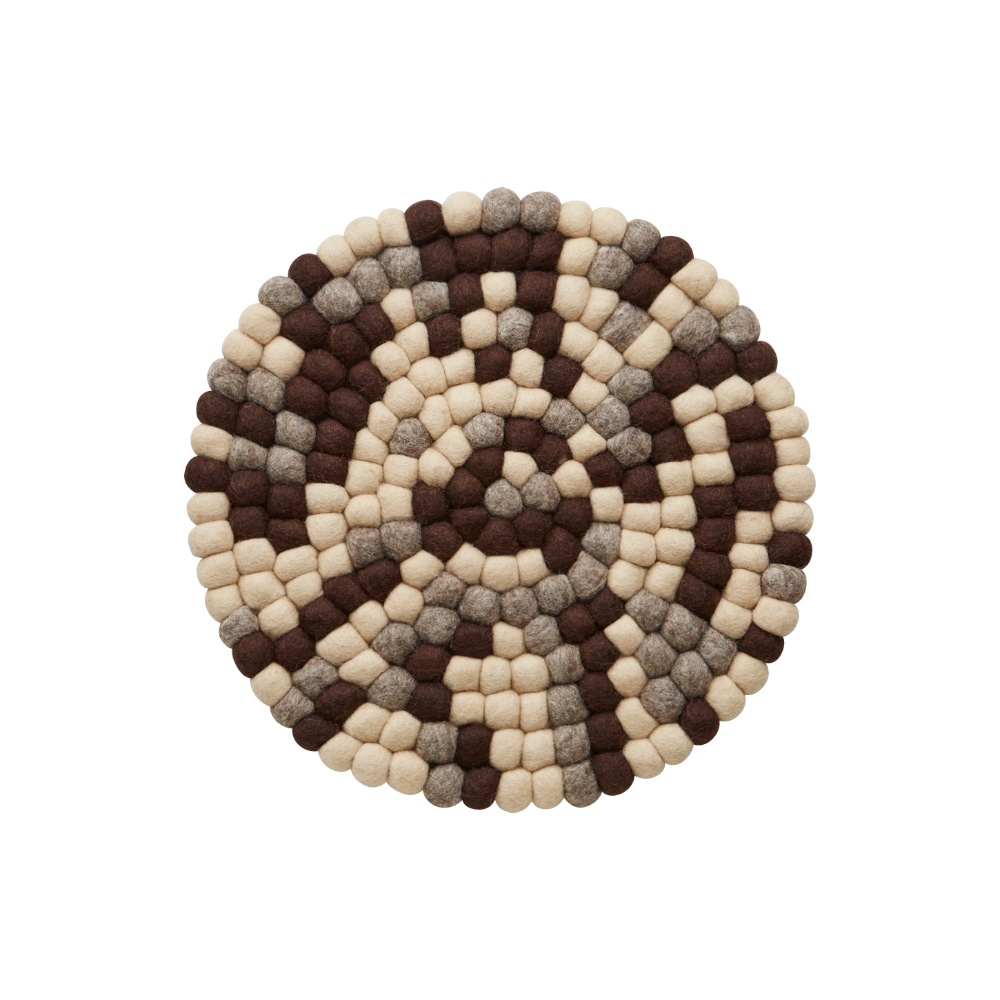 Rufs | ルフス 猫柄モチーフのウールボウルチェアパッド 径35cm 1枚 チェアカバー 椅子カバー 座椅子カバー ソファーカバー KR0489