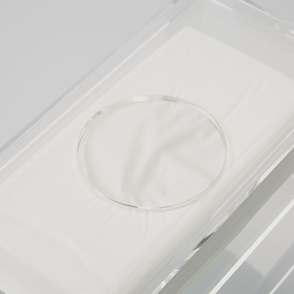 アクリル製ティッシュボックス リモコン収納・引き出し付き ティッシュケース カバー インテリア雑貨 KR0558