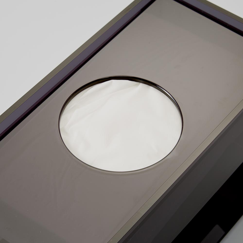 アクリル製ティッシュボックス リモコン収納・引き出し付き ティッシュケース カバー インテリア雑貨 KR0558