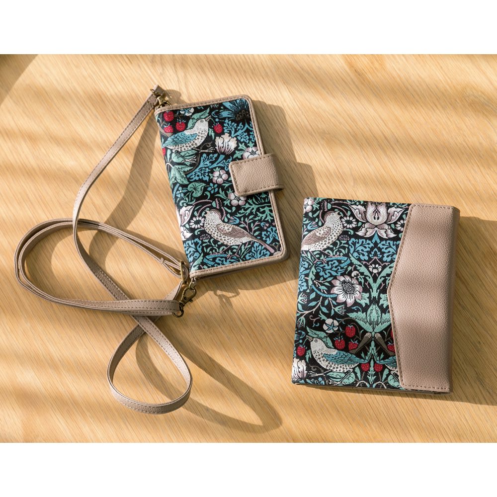 Fabric by BEST OF MORRIS いちご泥棒 スマホケース ポーチ ケース 財布 KR0565