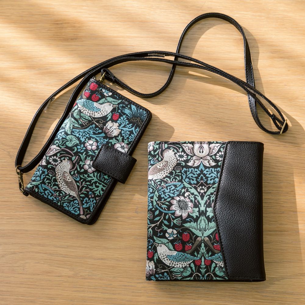 Fabric by BEST OF MORRIS いちご泥棒 スマホケース ポーチ ケース 財布 KR0565