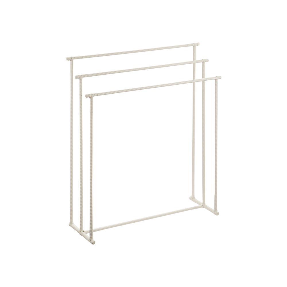 ≪バスタオルハンガー 3連≫ Lecru/レクリュ ラタン調バスシリーズ 洗濯機ラック ランドリーラック 洗濯用品 物干し KR1271