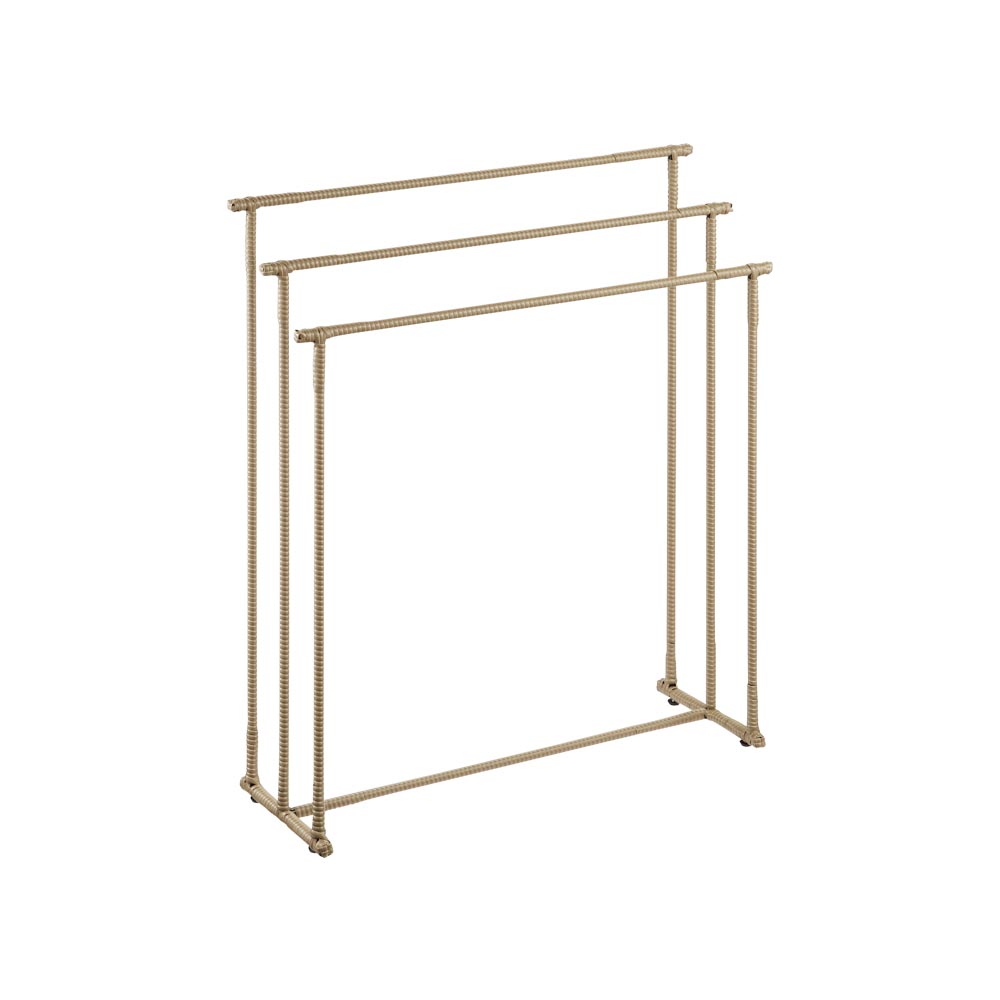 ≪バスタオルハンガー 3連≫ Lecru/レクリュ ラタン調バスシリーズ 洗濯機ラック ランドリーラック 洗濯用品 物干し KR1271