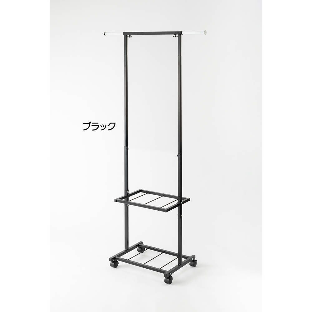 ちょい干しできるランドリーワゴン（バスケット2個付き） 洗濯物干し台 洗濯用品 物干し KR1487