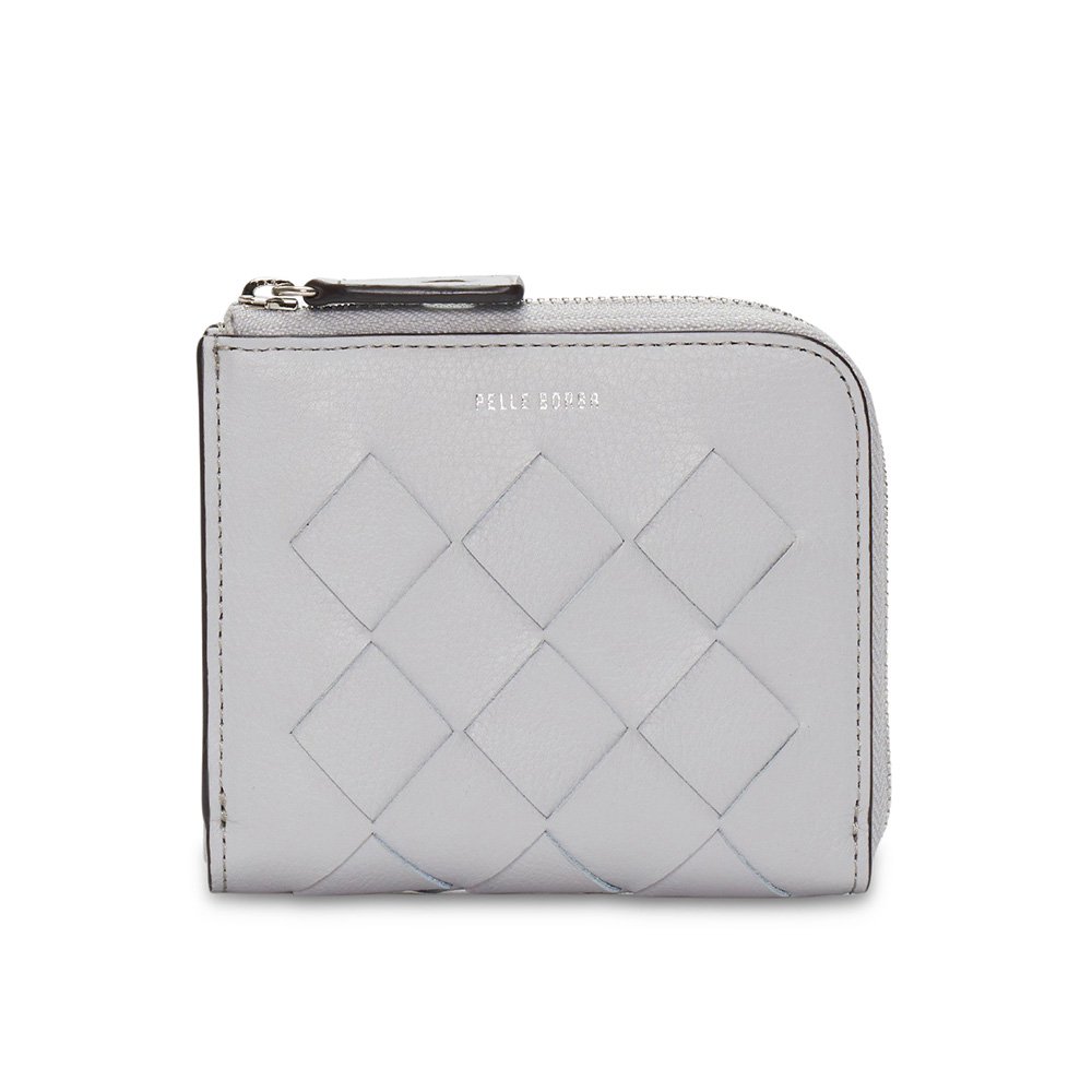PELLE BORSA/ペレボルサ〈クロノウィーブ〉 メッシュL字ファスナー コンパクト財布 折り財布 財布 ケース ポーチ KR1530