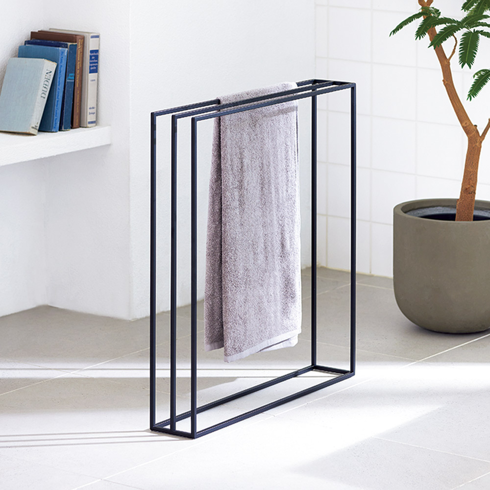 ディノス　スリムステンレスタオルハンガー　3連　バスタオル干し ディノス スリムステンレスタオルハンガー 3連 バスタオル干し