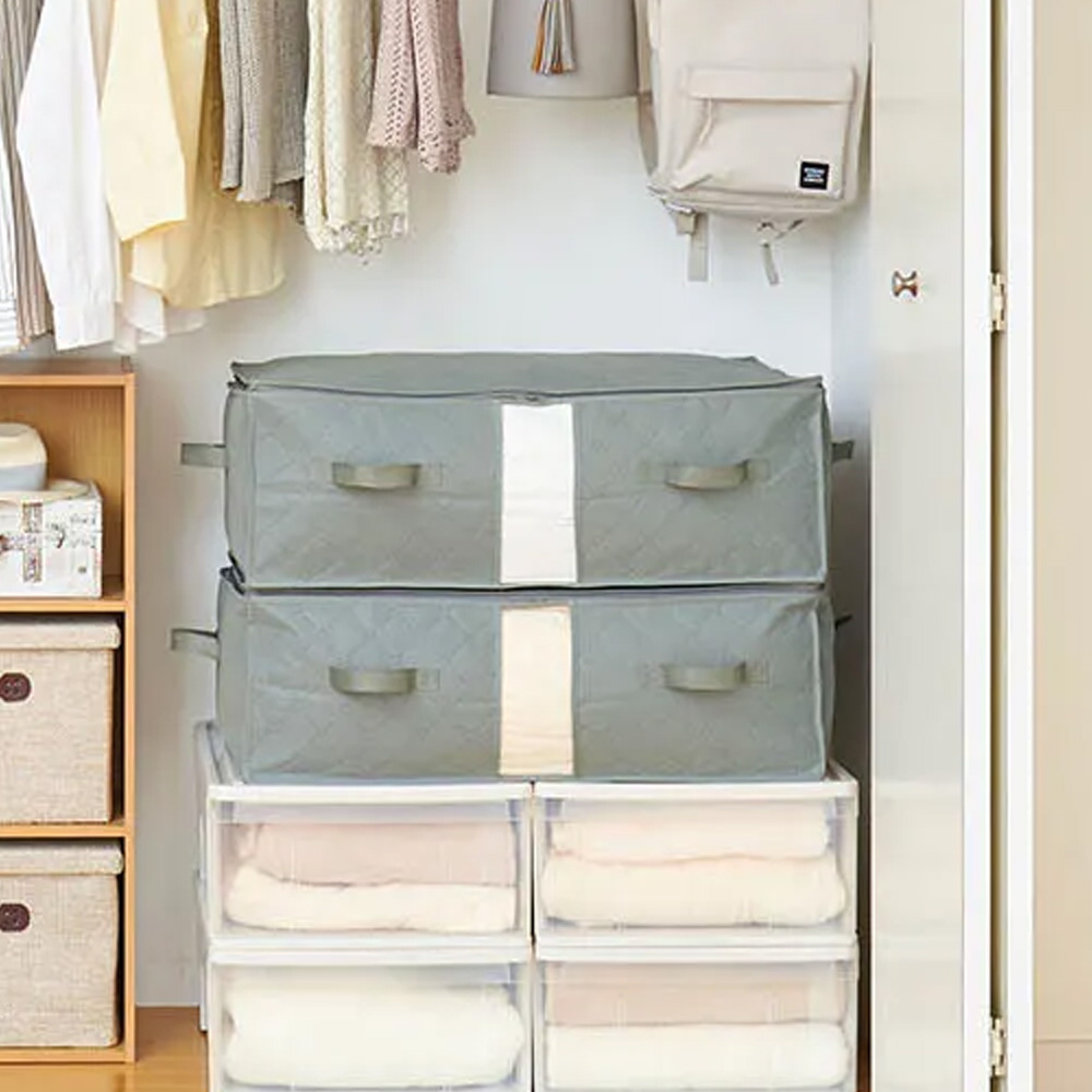 掃除機不要 竹炭 布団袋収納 大2個 日用品 便利グッズ 生活雑貨 KR0076