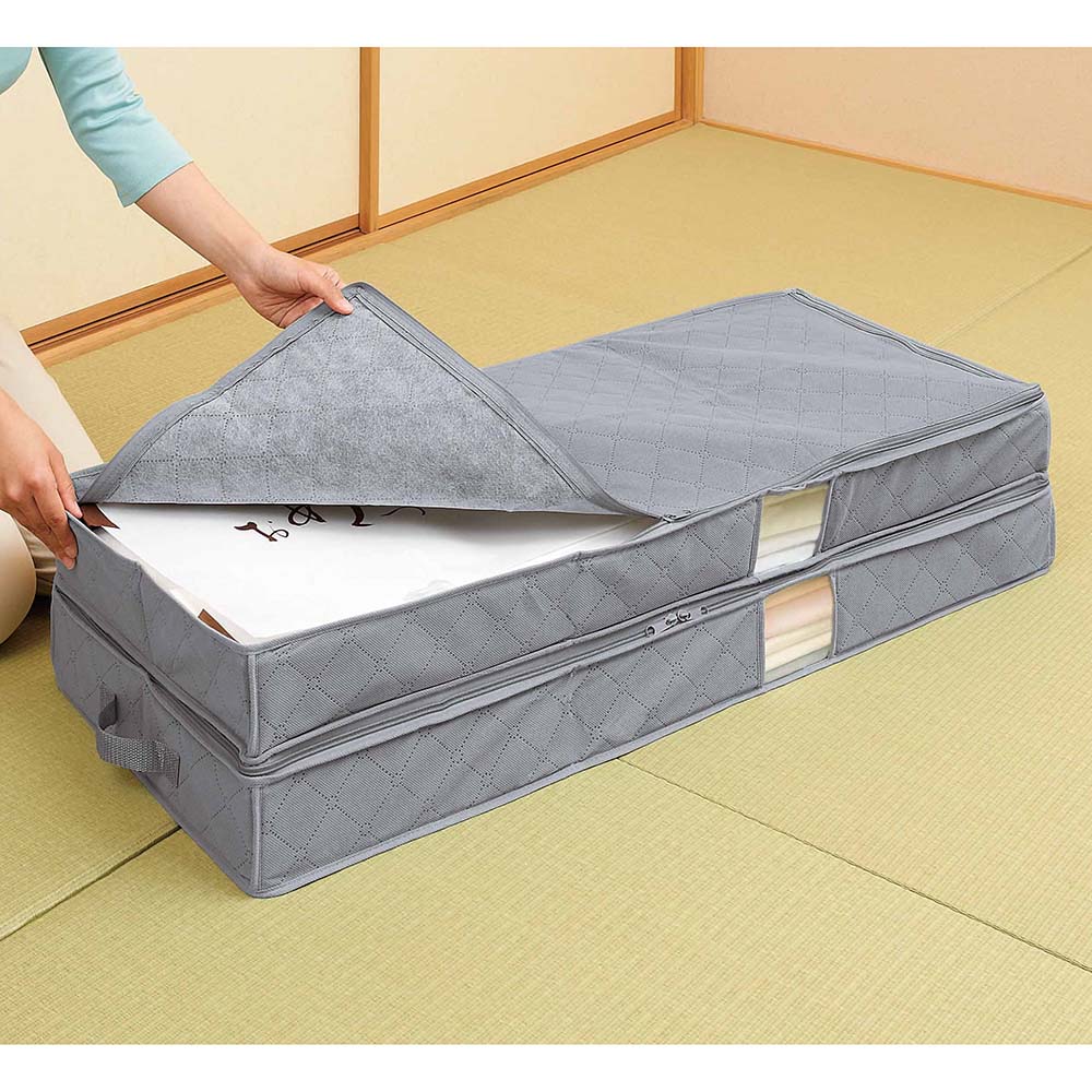 竹炭 着物収納ケース2層式 日用品 便利グッズ 生活雑貨 KR0082