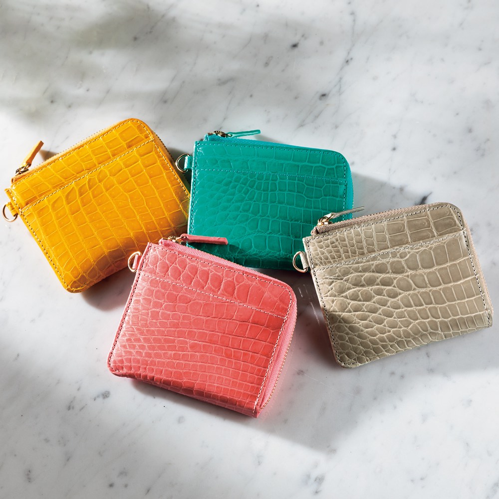 収納上手なクロコダイルミニ財布 小銭入れ コインケース 財布 ケース ポーチ KR0118