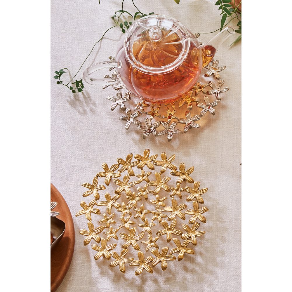 真鍮のテーブルウェア ポットスタンド(鍋敷き) 鍋敷き 鍋 フライパン KR0266