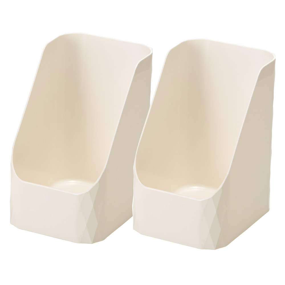 レイエ ストックボックス 2個組【キッチン小物収納 ダイヤカット形状