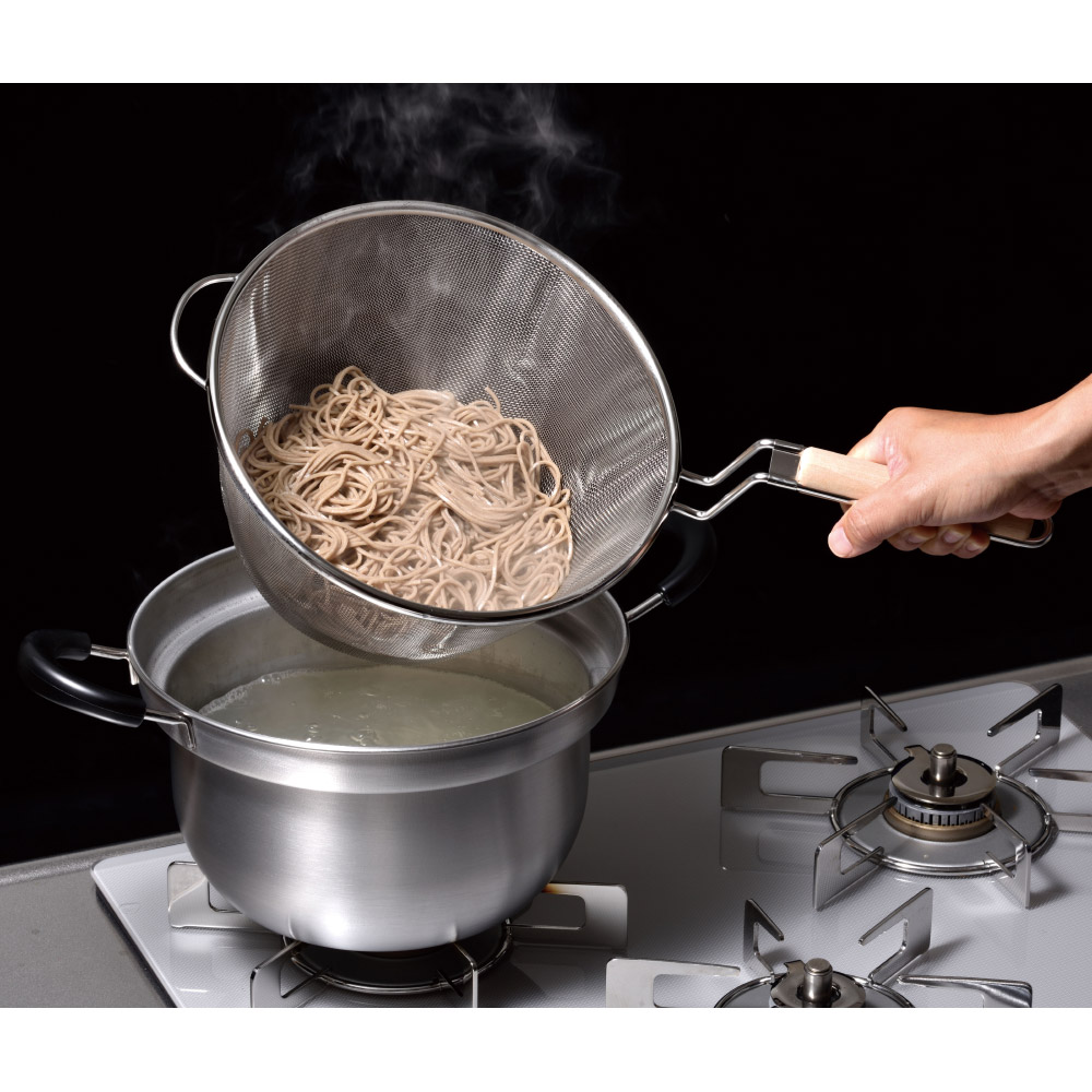 ダンチュウ dancyu 木柄ざる付鍋セット22cm 両手鍋 鍋 フライパン KR0282