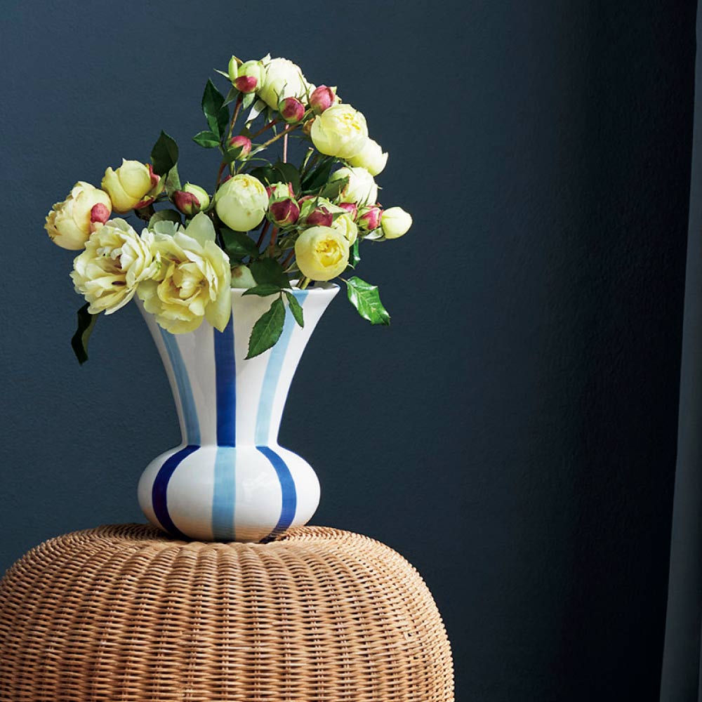 KAHLER/ケーラー シグネチャーベース ブルー 高さ20cm フラワーベース インテリア雑貨 KR0487