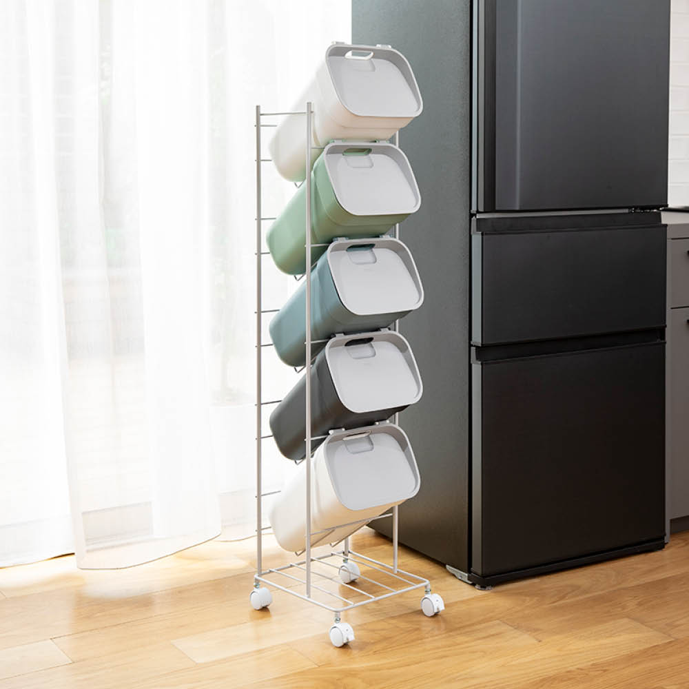 カーバー ダストボックスワゴン 10L×5・5段ワゴン リビング ダストボックス KR0530