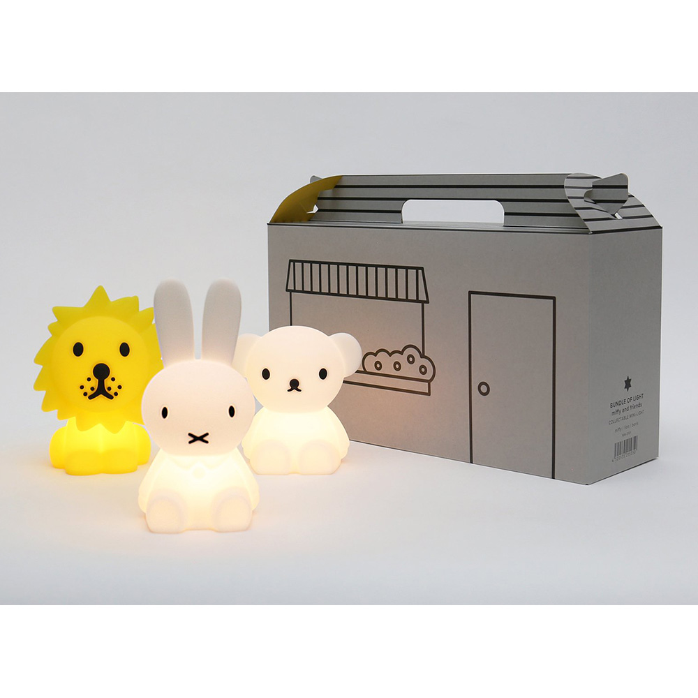 ミッフィーミニライト 限定BOXお得な3個セット(ミッフィー・ボリス・ライオン)Bundle of Light 照明器具 ライト 時計 KR0543