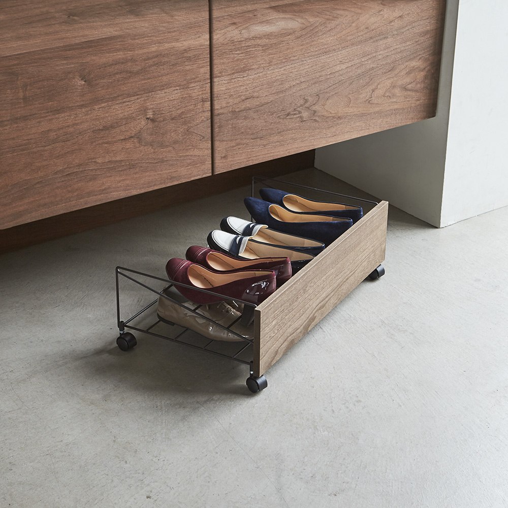 ≪幅80cm≫シューズボックス下ワゴン シューズワゴン シューズラック ケース 下駄箱 玄関収納 KR0573