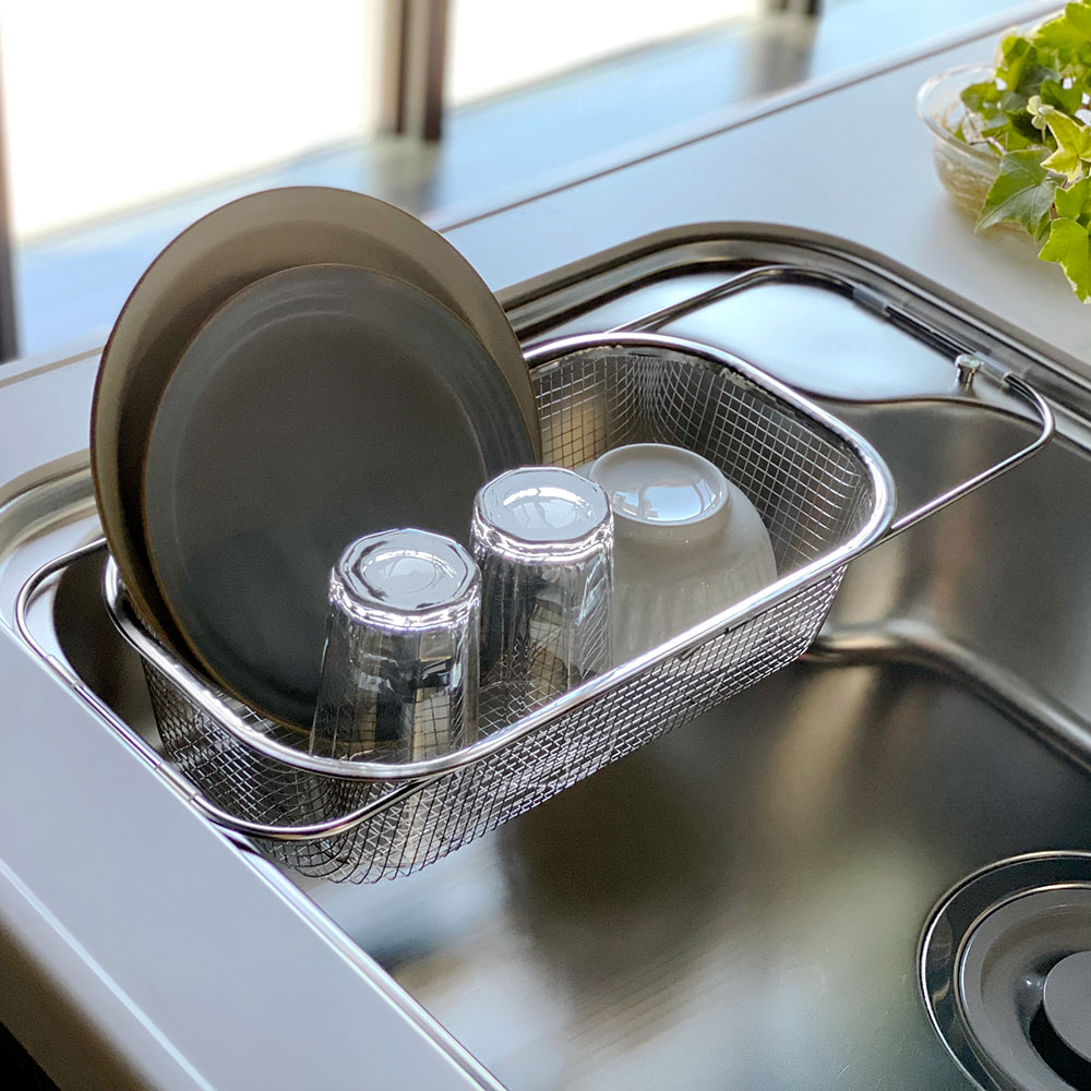bws SELECTION すっきり暮らす水切りかご 深型シンク渡しタイプ 水切りかご ラック シンク周り用品 KR0730