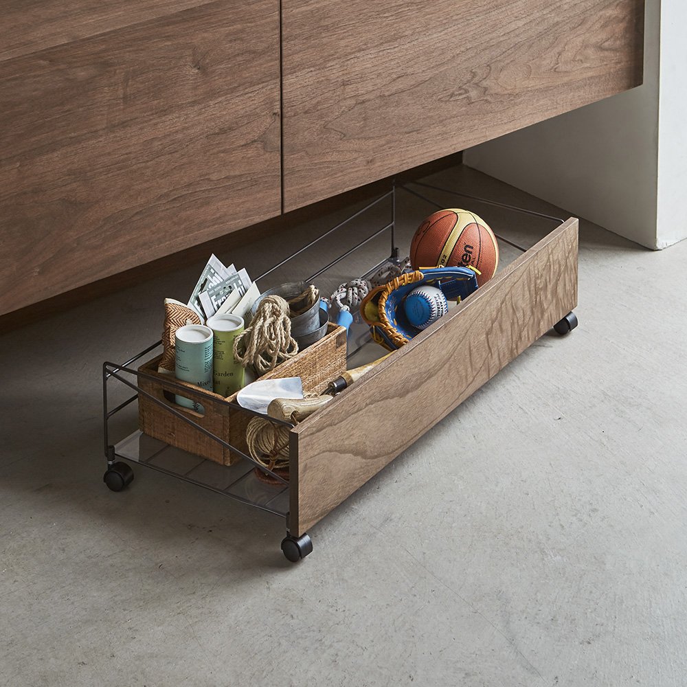 ≪幅60cm≫シューズボックス下ワゴン 収納庫 玄関周り雑貨 下駄箱 玄関収納 KR0997