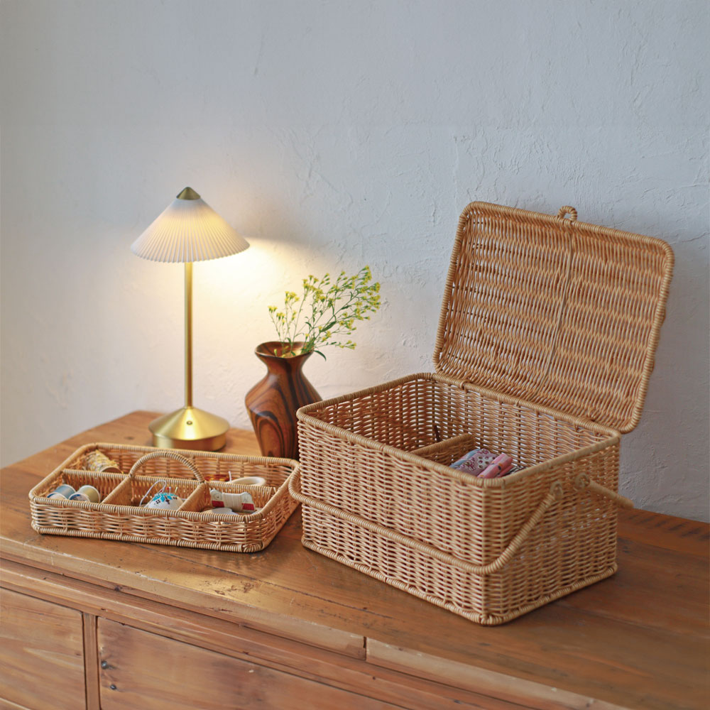 ユティルナイール 洗えるラタン調 ソーイングボックス 通販 - ディノス