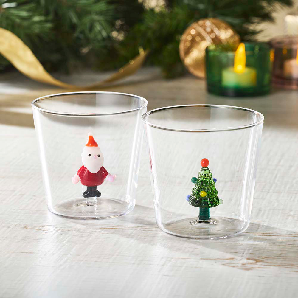 Mellow Glass タナカユミ ガラスのお家 ② 赤い屋根 クリスマス限定 ICHENDORF MILANO/イッケンドルフミラノ タンブラー 2026年限定モデル