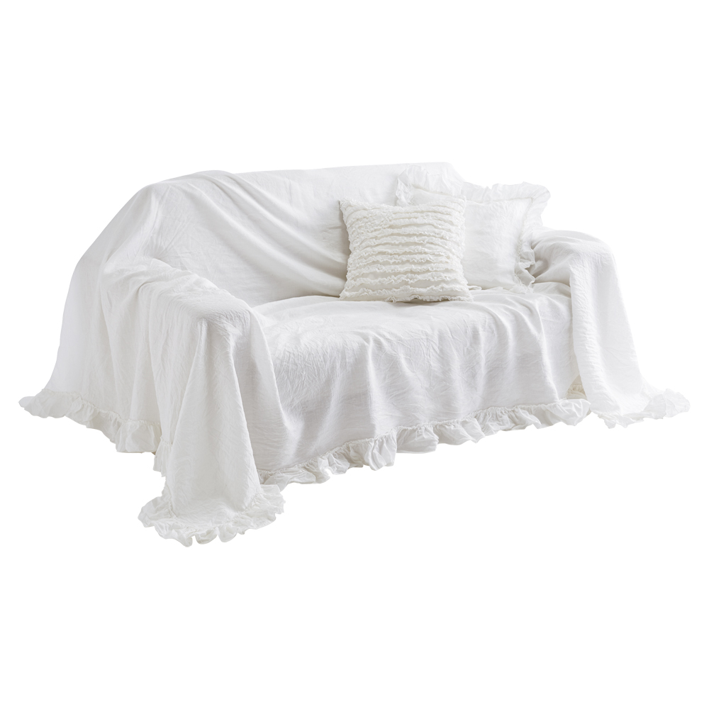 FrenchLinen/フレンチリネン フリルカバーリング マルチカバー（全周