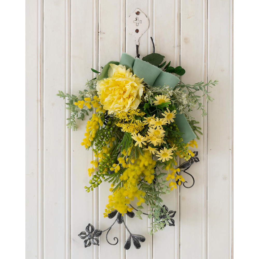 ミモザのアイアンスワッグ 通販 ディノス