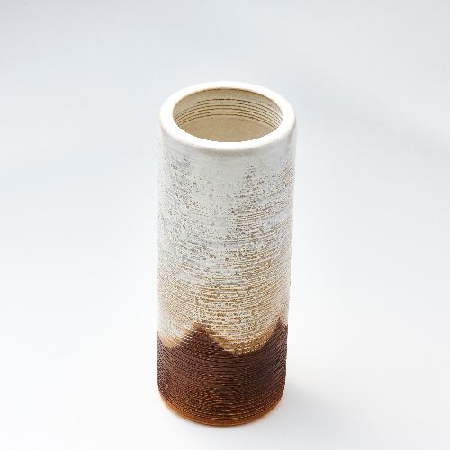 信楽焼 白釉松皮寸胴花入れ 通販 - ディノス