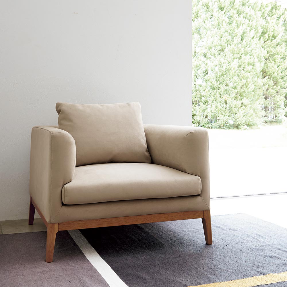 モダン コーナーソファー 【ブラウン】 幅約81cm 日本製 脚付き PVCレザ