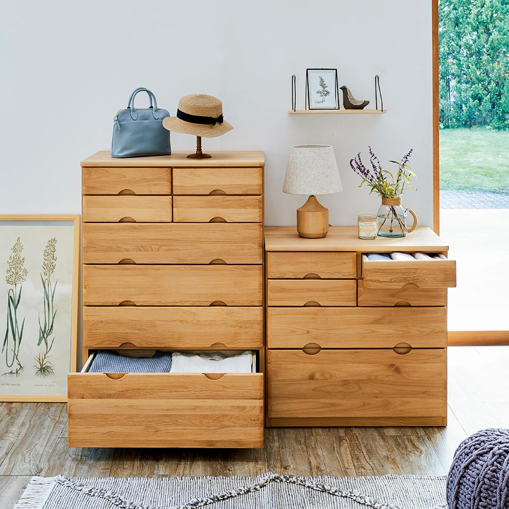 9月末まで限定出品】ドレッサー アルダー天然木 無垢材 65cm幅