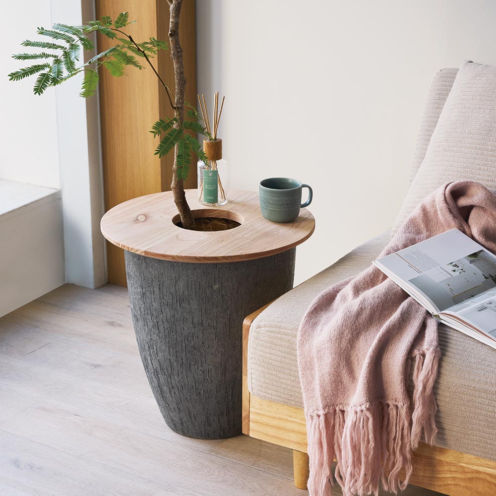 国産センダン天然木プランター天板 円形 径45cm 通販 - ディノス