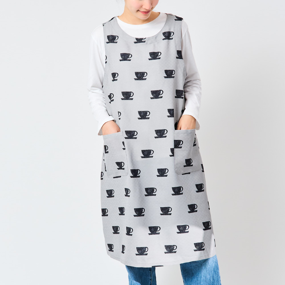 新品未使用　マタノアツコ　エプロン　チュニック　暖か　フリース　ルームウェア 新品未使用マタノアツコエプロンチュニック暖かフリースルームウェア