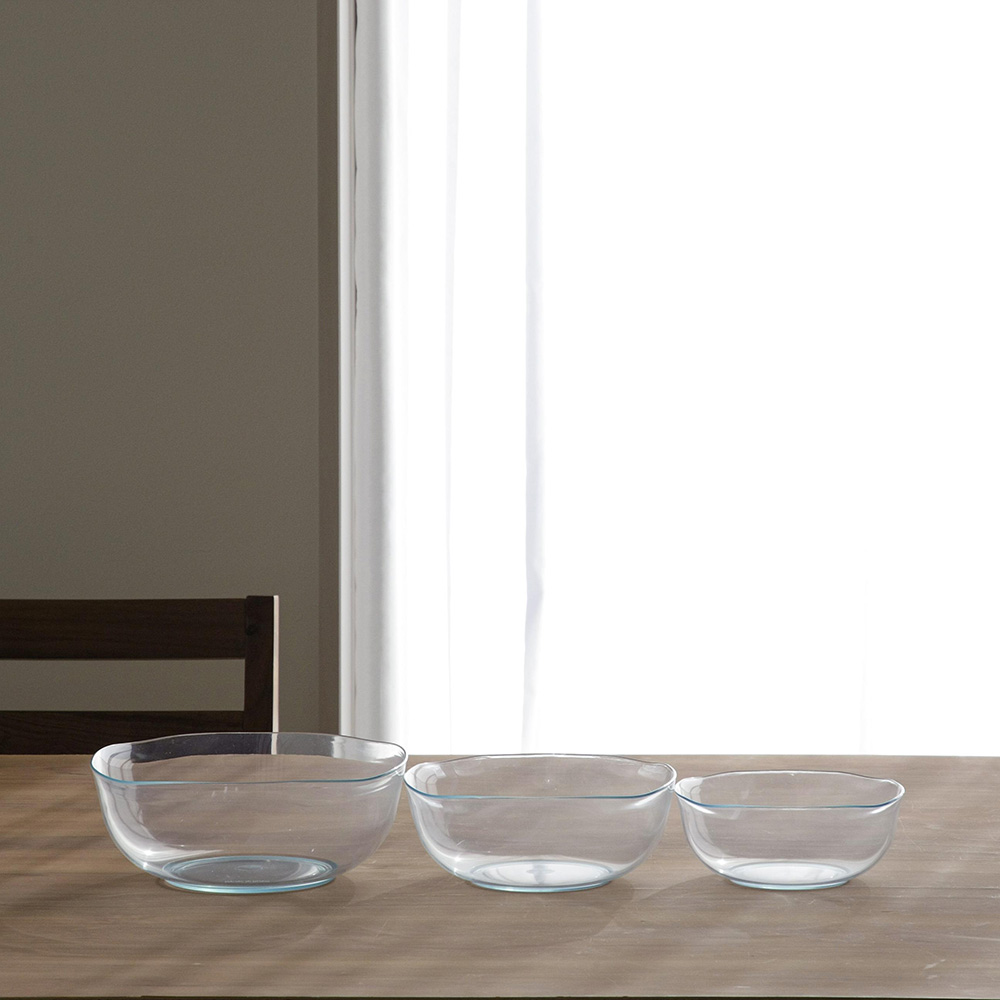 KOGU 耐熱クリアボール3点セット 【電子レンジ使用可能】 キッチンツール LX1907