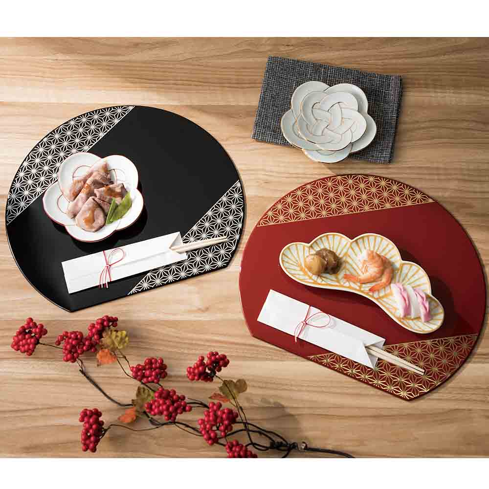 祖雅堂　漆の和風テーブルマット４枚セット 祖雅堂 漆の和風テーブルマット4枚セット