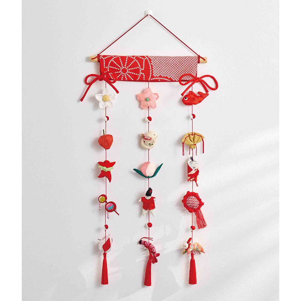 〈地球屋〉つるし飾りタペストリー3本 ファブリックパネル タペストリー 絵画 アート ウォールデコレーション LX5017