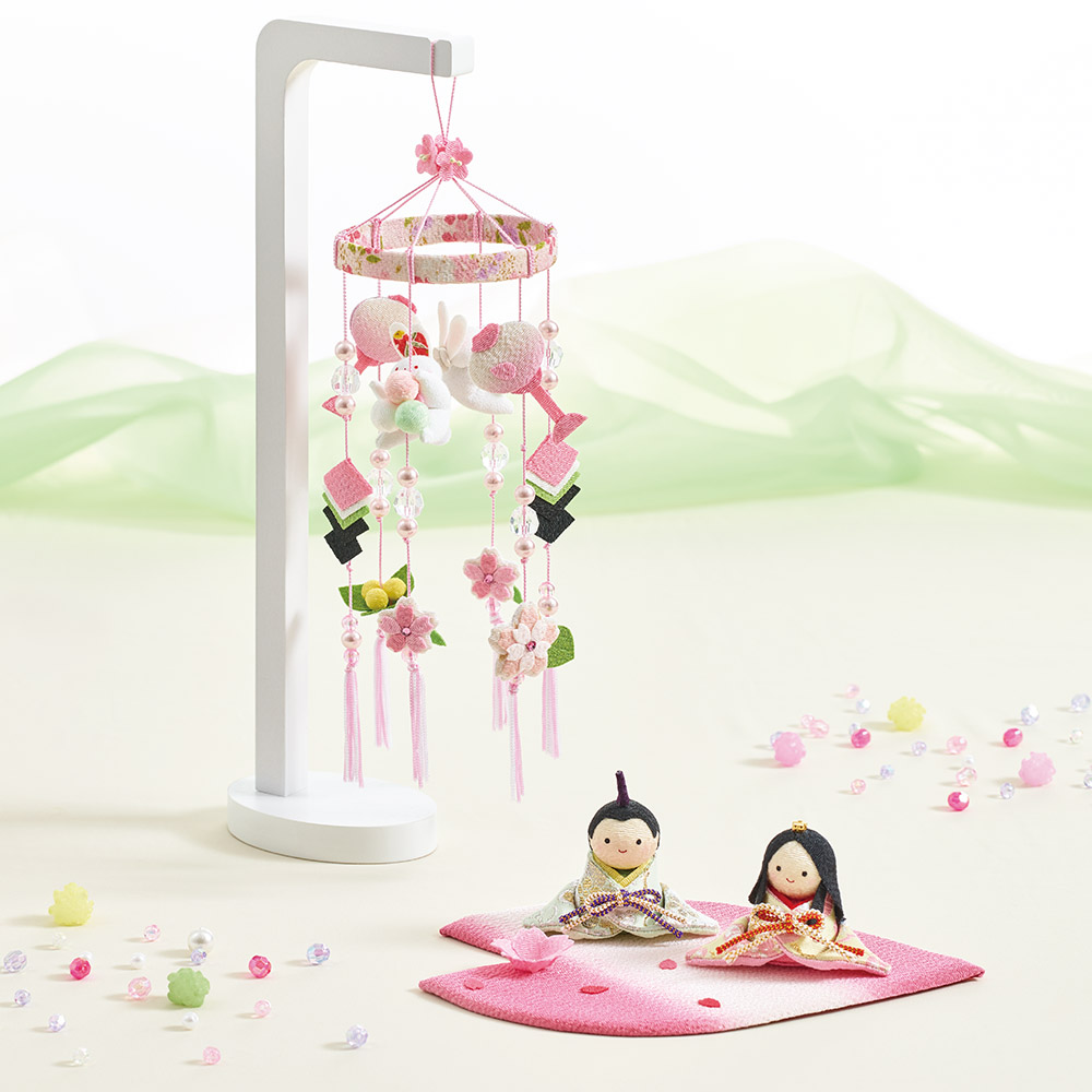 〈京都龍虎〉つるし花びらおぼこ雛 ひな人形 年中行事用品 季節商品 LX5022