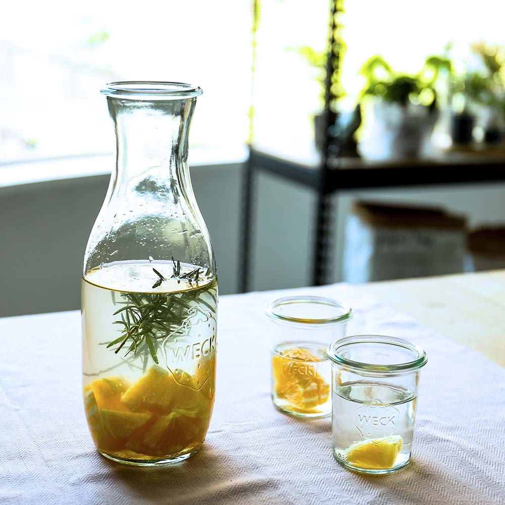 WECKジュースジャー1L シリコン製キャップセット 冷水筒 LX7576